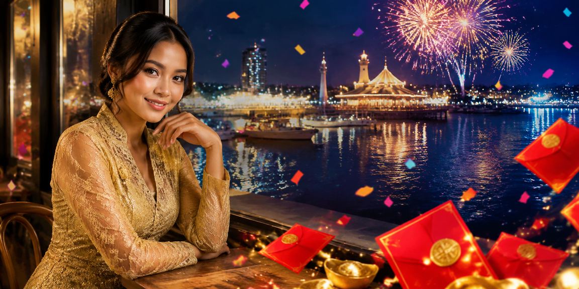 Paparan bonus dan promosi aa66 dengan tema kebaya merah Malaysia